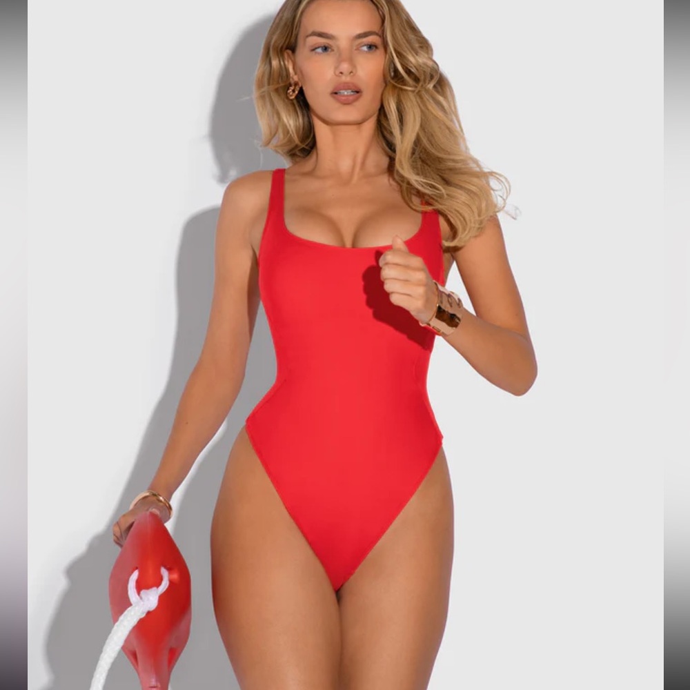 TA3 Hi Cut Pammy Red One Piece Swimsuit